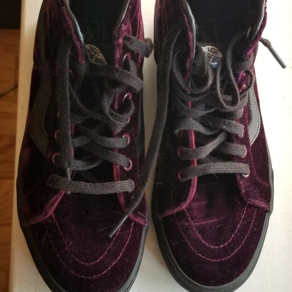 vans sk8 hi velvet burgundy